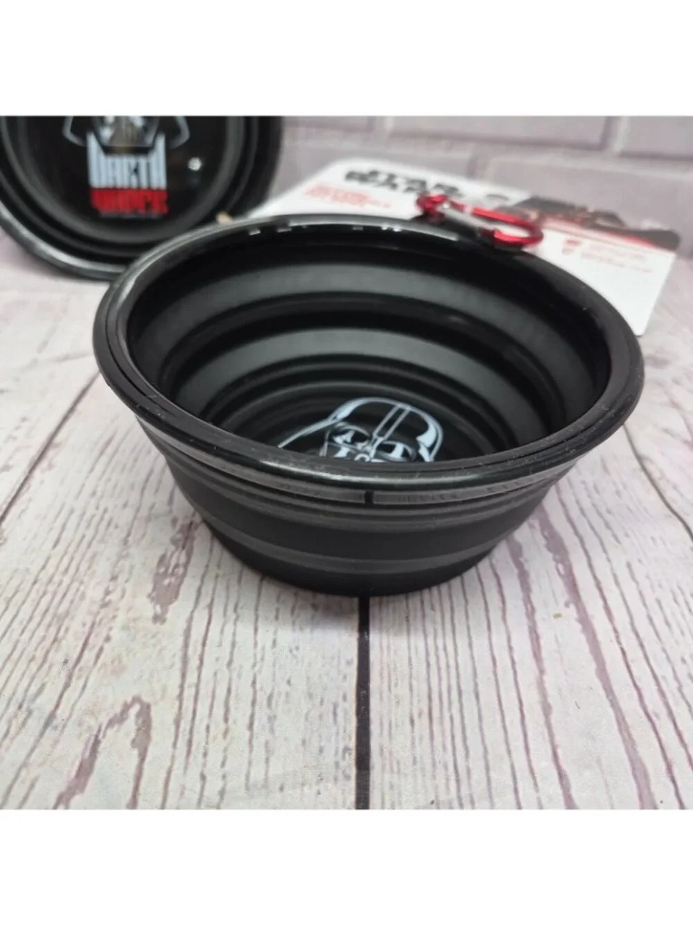 (2pc) Star Wars Darth Vader Collapsible Silicone Dog Bowl Portable Quick Release